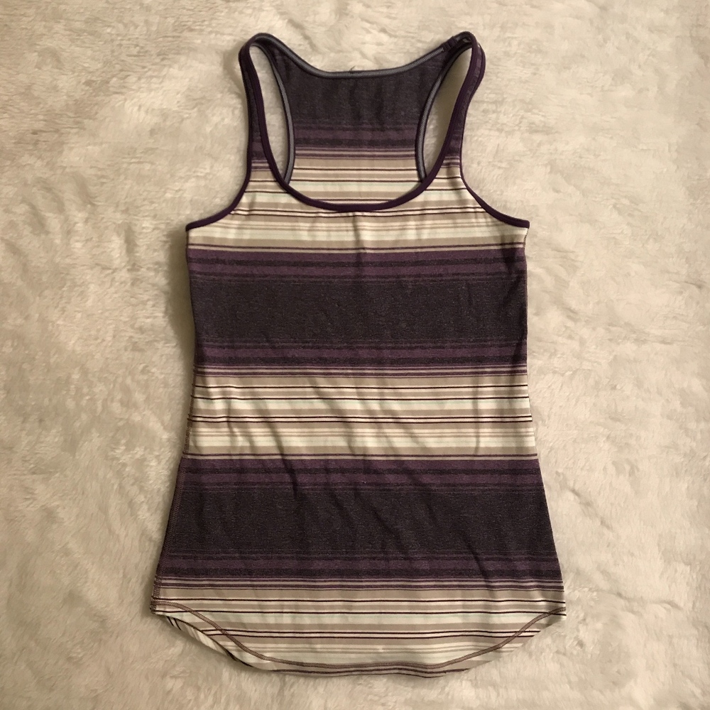 Lululemon Racerback Striped Tank Top Workout Shirt